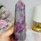 Large High Grade Lavender Rose Quartz Tower 13.5cm