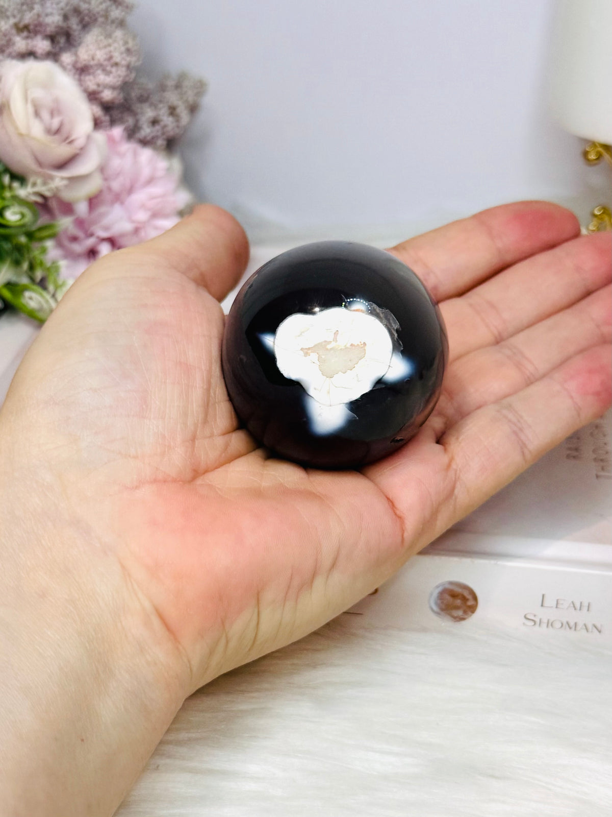 Orca Agate Sphere On Stand 143g