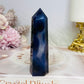 High Grade Blue Flower Agate Tower 9cm