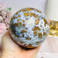 Large Brecciated Jasper Sphere on Stand 1.12KG