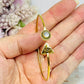 Brass Moonstone Evil Eye Bangle