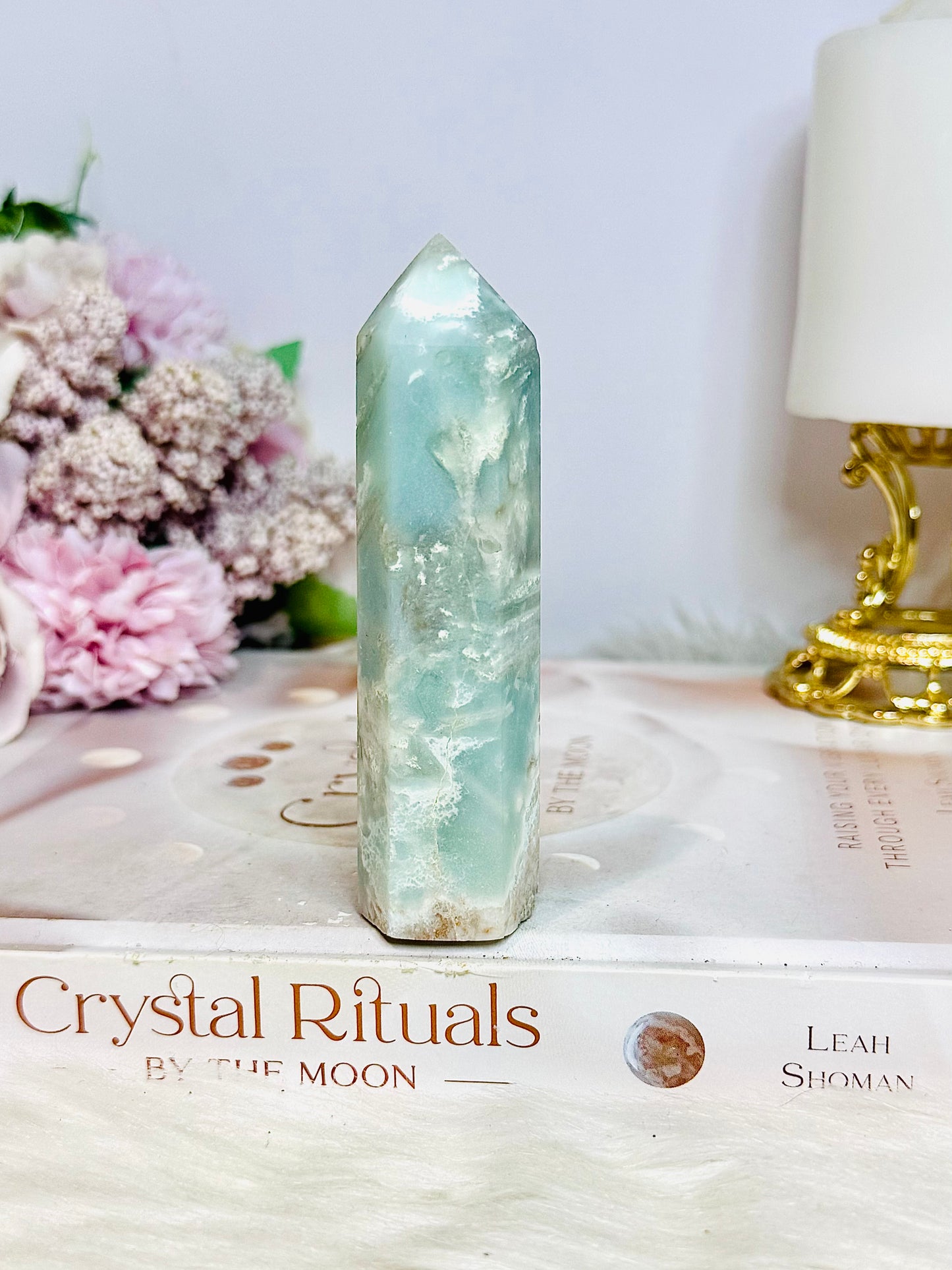 Sky Blue Quartz Tower 10cm