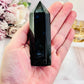 Beautiful Chunky 10cm Black Druzy Agate Tower