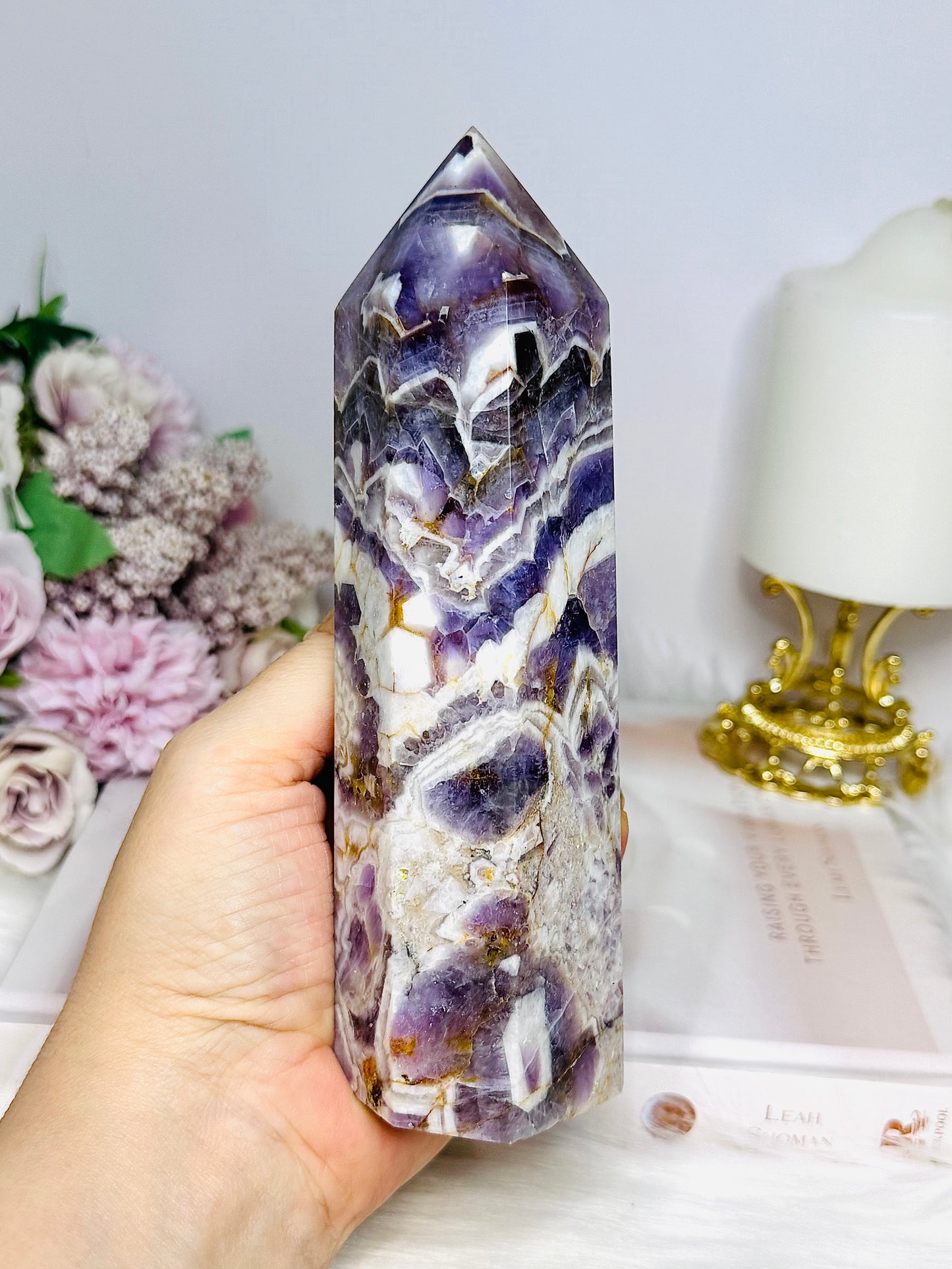Large Dream | Chevron Amethyst Tower 17cm 563g