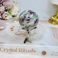Pink Tourmaline Sphere on Stand 105g