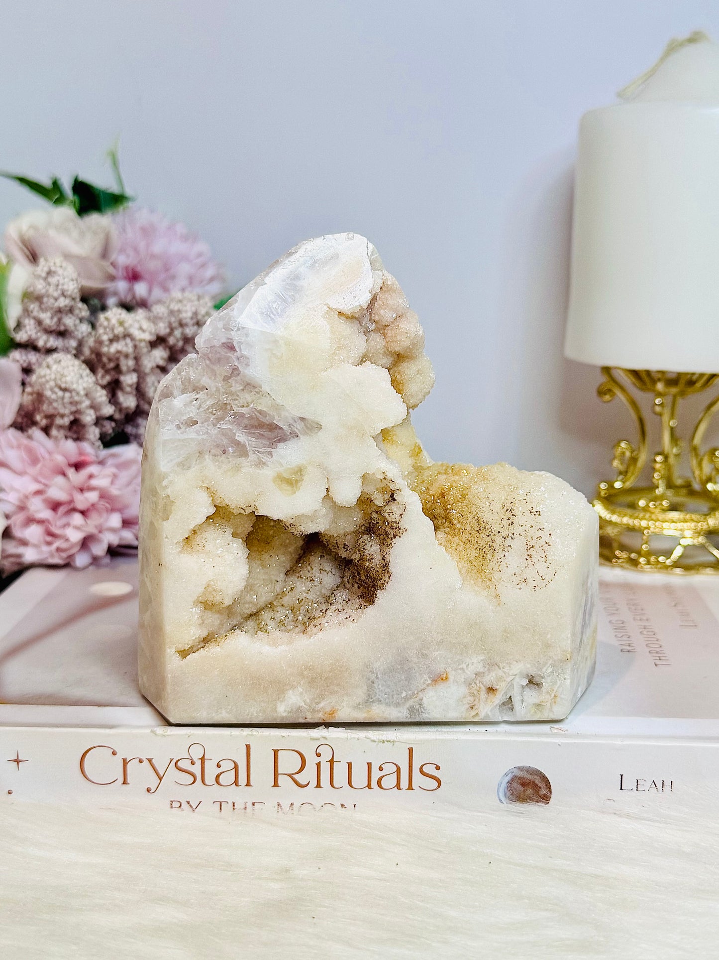 High Grade Pink Amethyst Sugar Druzy Freeform 10.5cm 505g