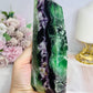 High Grade Rainbow Feather Fluorite Thick Slab 15cm