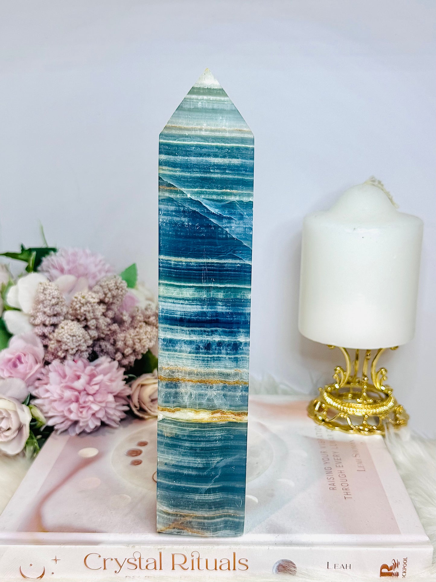 Large Blue Onyx Generator | Tower 21.5cm 728g