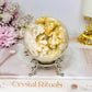 Large Pink Amethyst X Flower Agate Druzy Sphere on Stand 384g