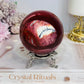 Large Mookaite Jasper Sphere on Stand 515g