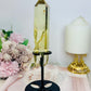 Citrine Tower 19cm Inc Stand (Cut in back of tower)