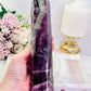 Fabulous Tall 23.5cm 968gram Purple Fluorite Tower with Rainbows