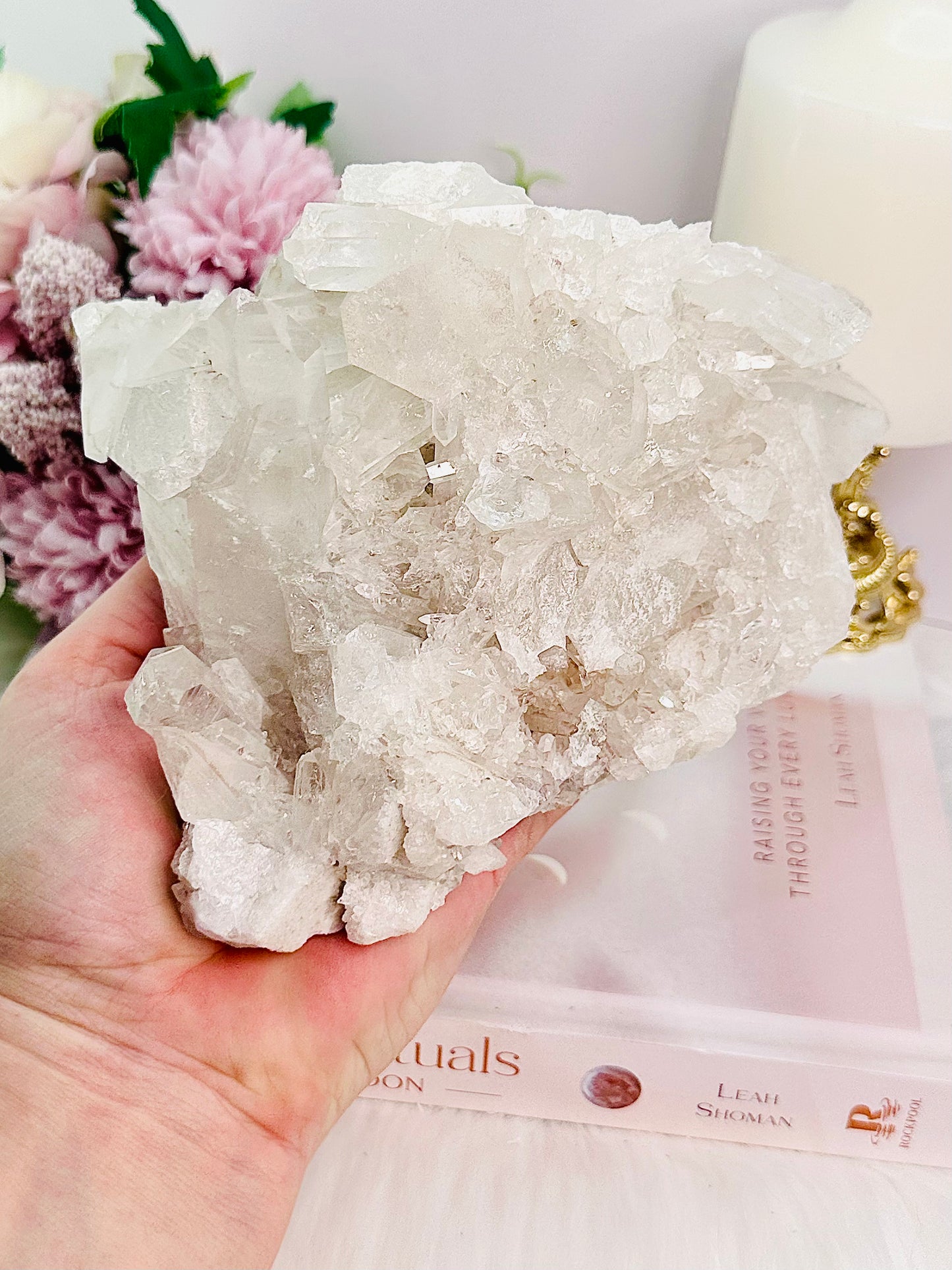 A Master Healer ~ Large Gorgeous 15cm Chunky 1.2KG Clear Quartz Cluster From Brazil Absolutely Stunning