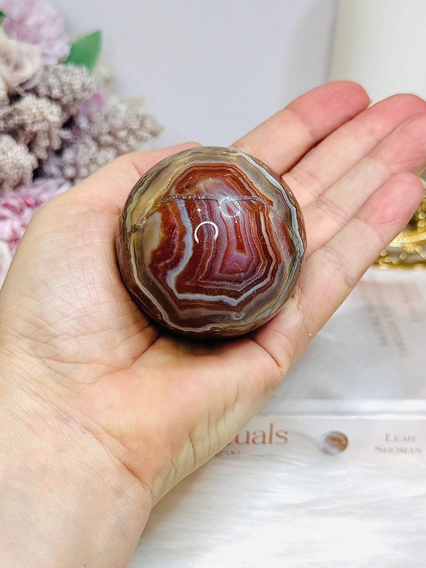Crazy Lace Amethyst Sphere on Stand 221g