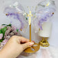 Amethyst In Quartz Wings on Stand 19.5cm