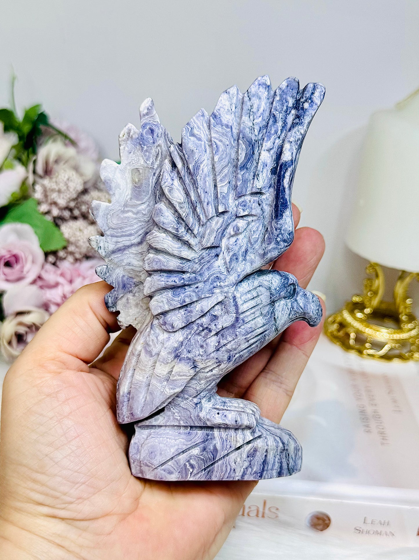 Tiffany Stone Carved Eagle | Bird 13cm