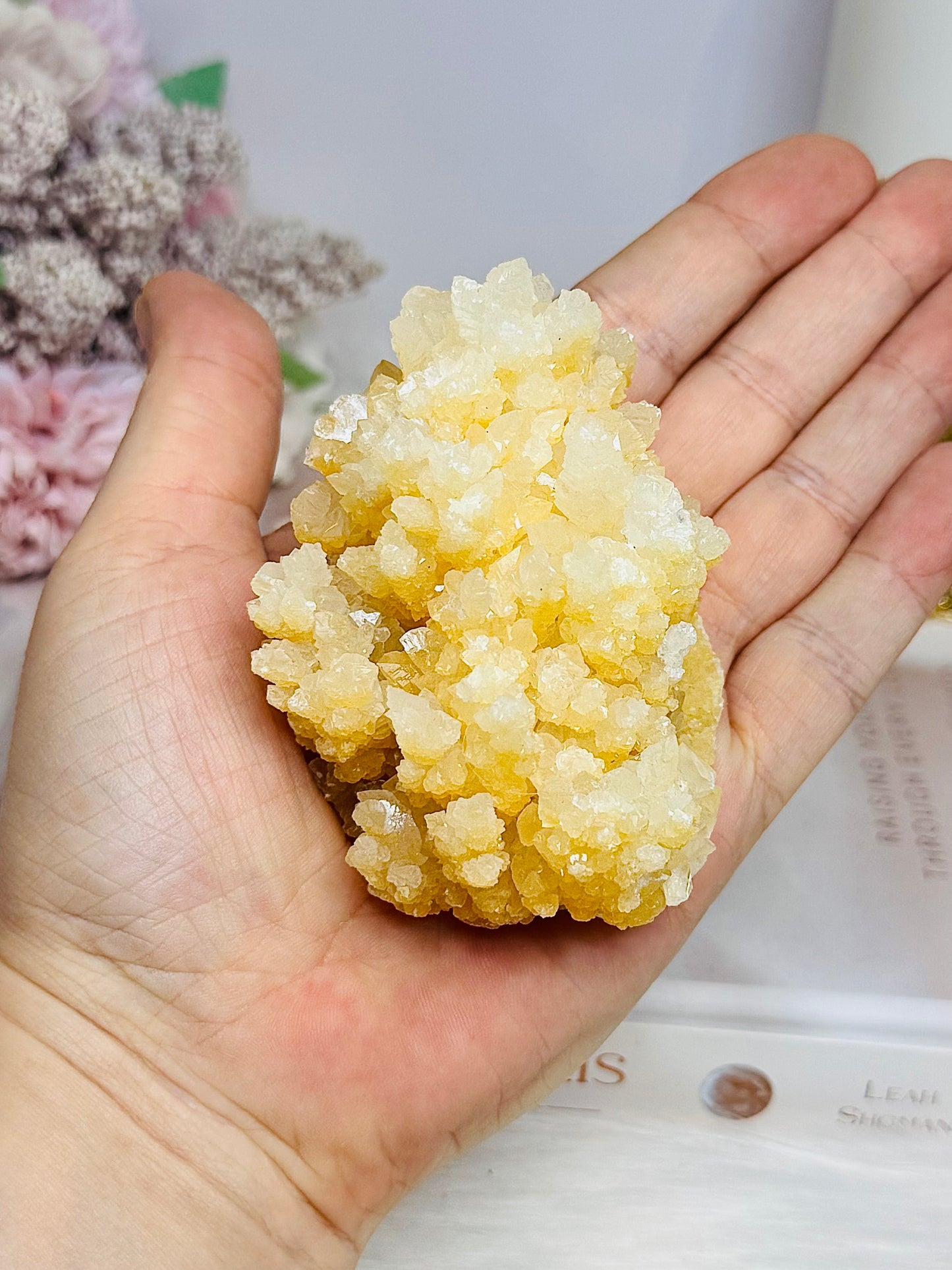 Natural Orange Flower Calcite Specimen 8cm 200g