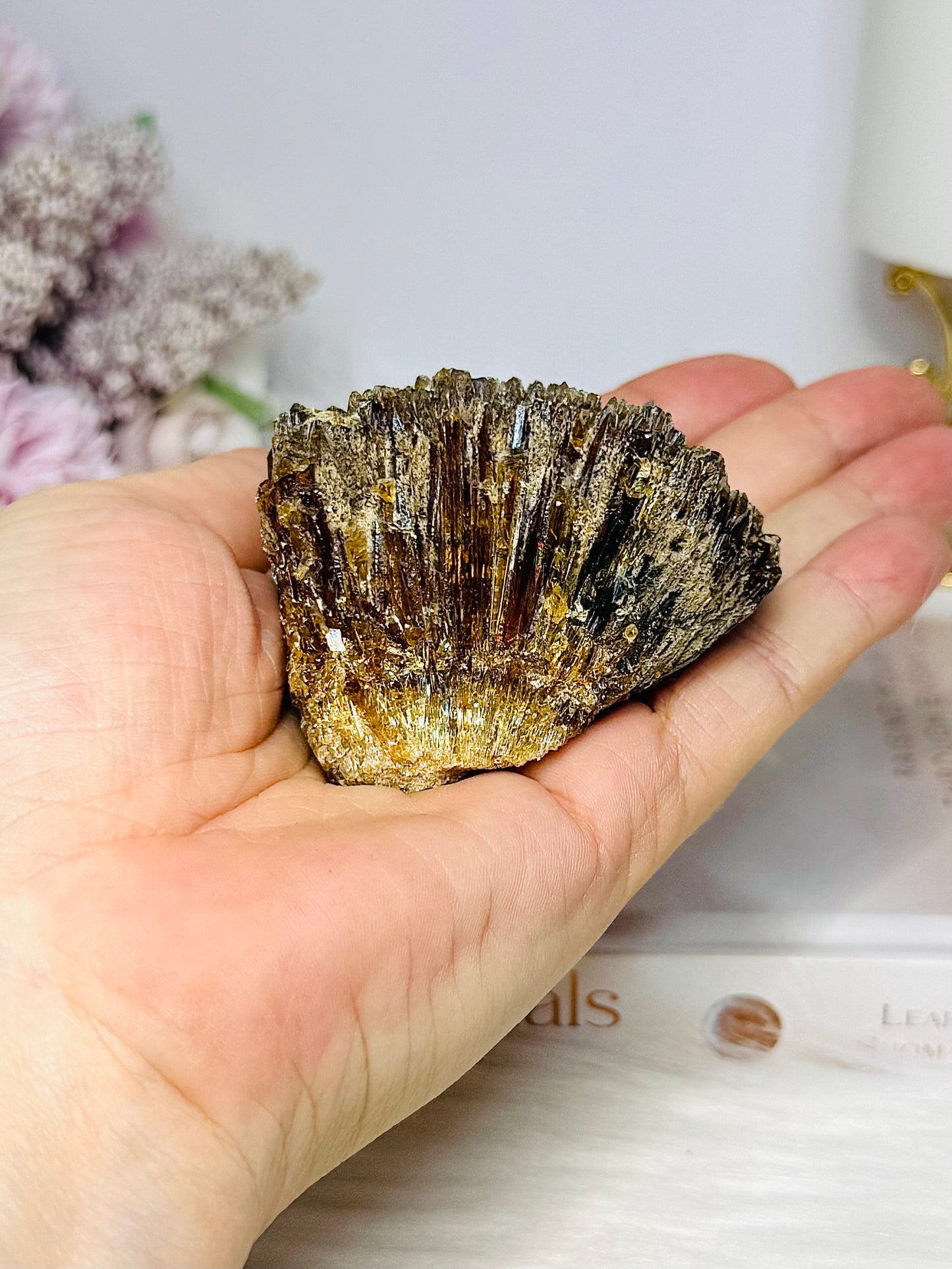 Natural Amber Calcite Specimen 147g