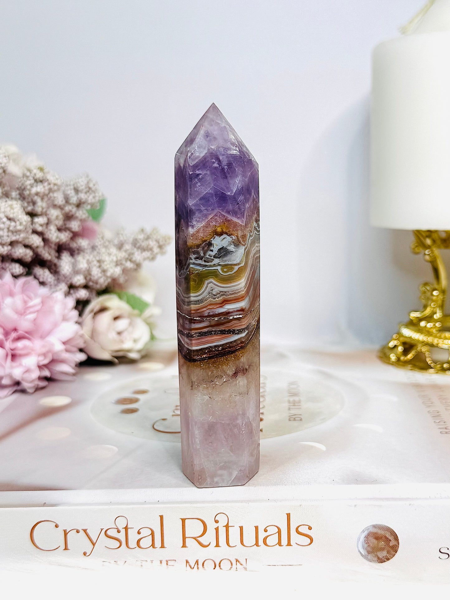 Crazy Lace Amethyst Tower 10.5cm