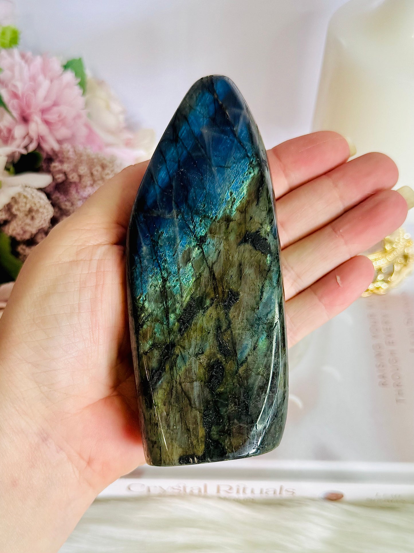 Large Chunky 12.5cm 466gram Labradorite Polished Freeform