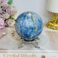 Blue Kyanite Sphere on Stand 560g On Stand