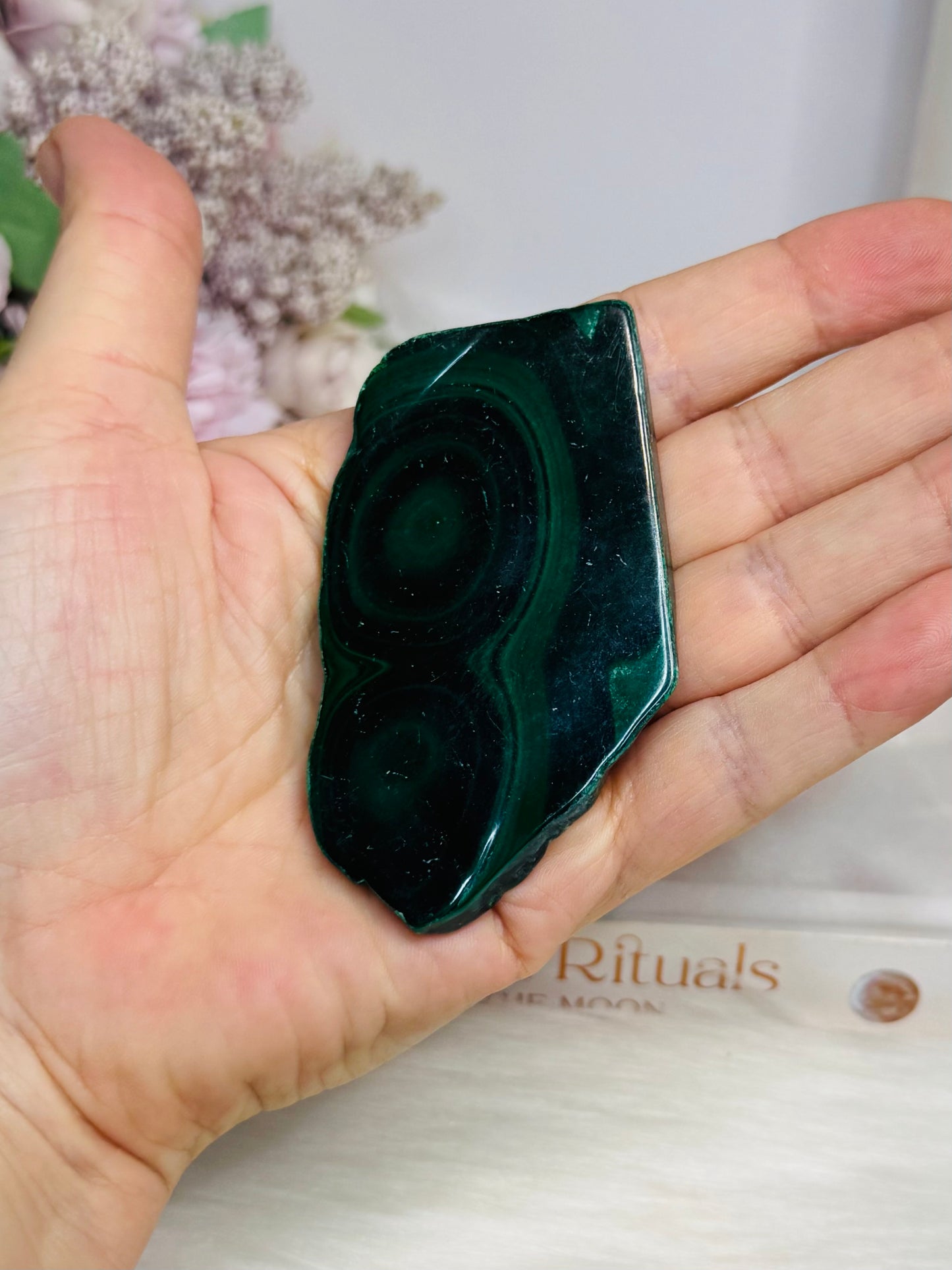Natural Malachite Slab 8cm