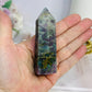 Rare Ruby In Blue Apatite Tower (UV Reactive) 9cm