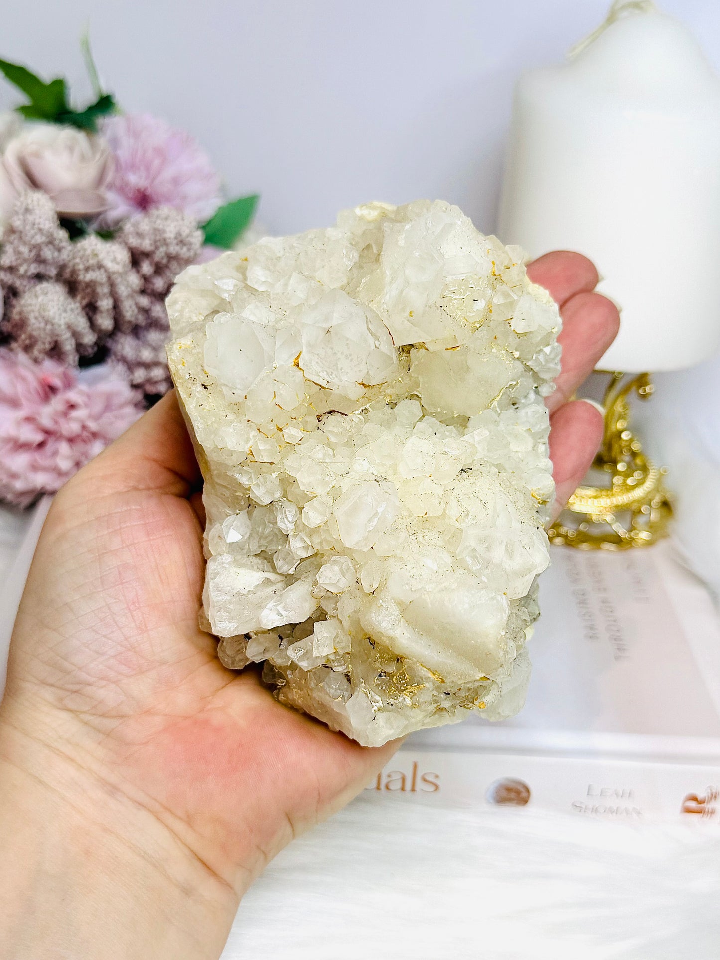 Large Clear Quartz Natural Cluster 727g 11cm