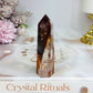 High Grade Fire Quartz Tower with Rainbows 8cm