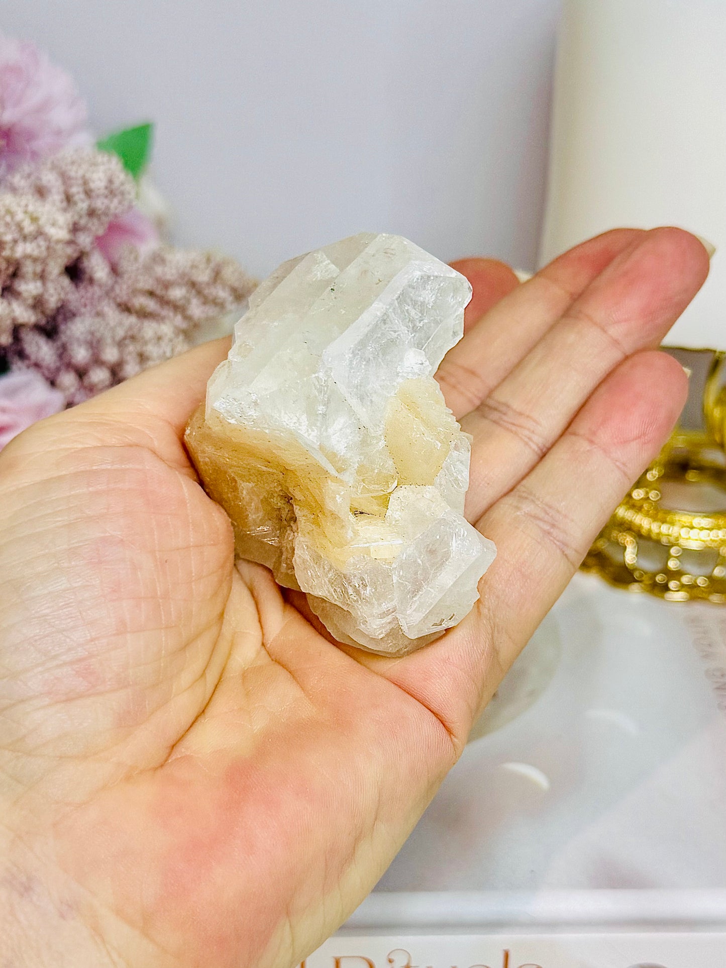 Natural Apophyllite with Stilbite Specimen 6cm