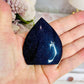 Blue Sandstone Sparkling Synthetic Freeform 6cm