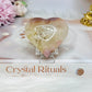 Pink Amethyst Heart On Stand 5cm