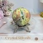 Plum Blossom Jasper Sphere on Stand 269g
