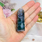 Druzy Moss Agate Tower 7cm
