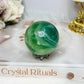 Green Fluorite Sphere on Stand 6cm