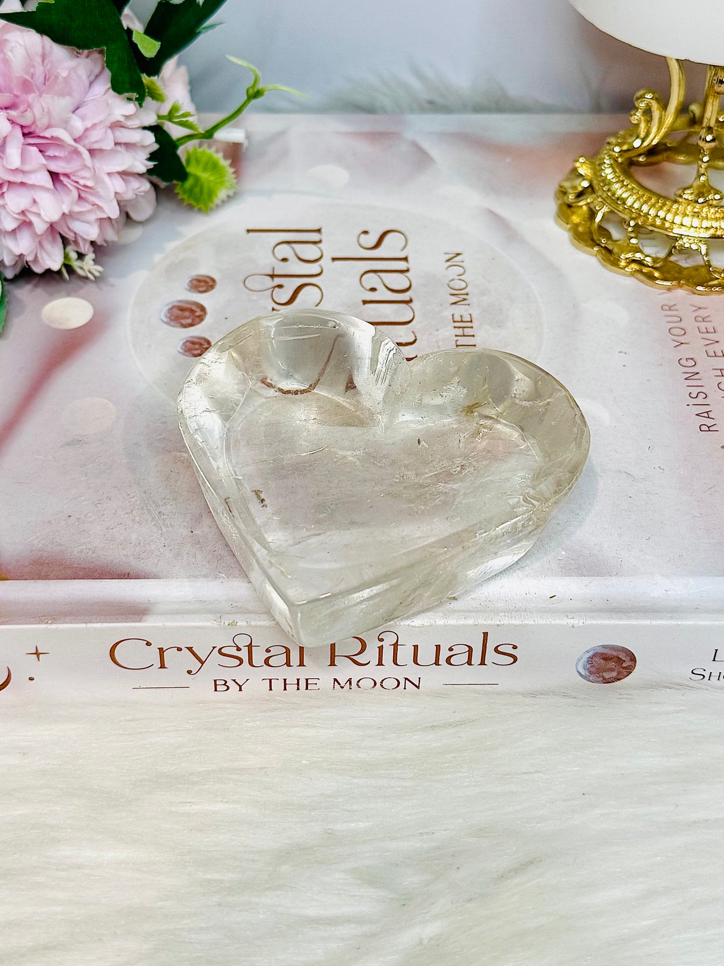 Clear Quartz Chunky Heart Bowl 7.5cm