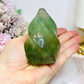 Green Fluorite Carved Flame 8cm 325g
