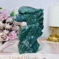 Large Perfectly Carved Moss Agate Eagle 633g 13cm