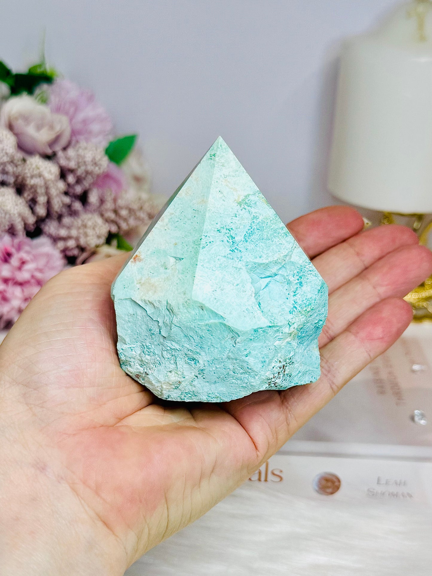 A Rare Stone ~ Chunky Natural Inca Turquoise Carved Freeform | Tower 7cm 233g