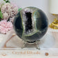High Grade Huge Amethyst Druzy Agate Sphere on Stand 934g