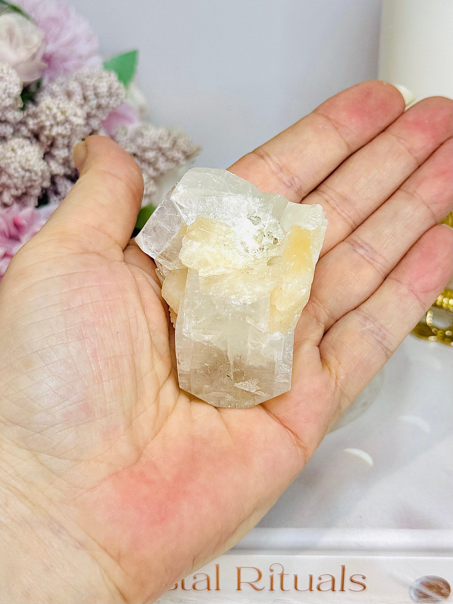 Natural Apophyllite with Stilbite Specimen 6cm