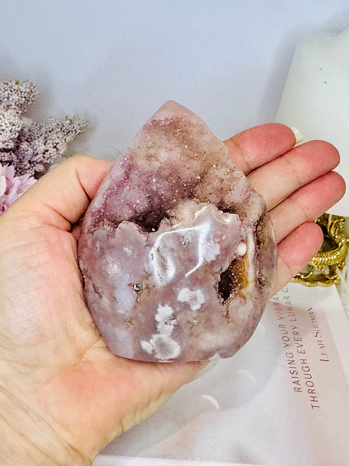 Druzy Pink Amethyst Freeform | Flame 10cm 239g