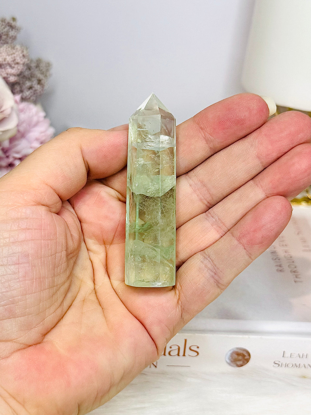 High Grade Green Fluorite Tower 7cm