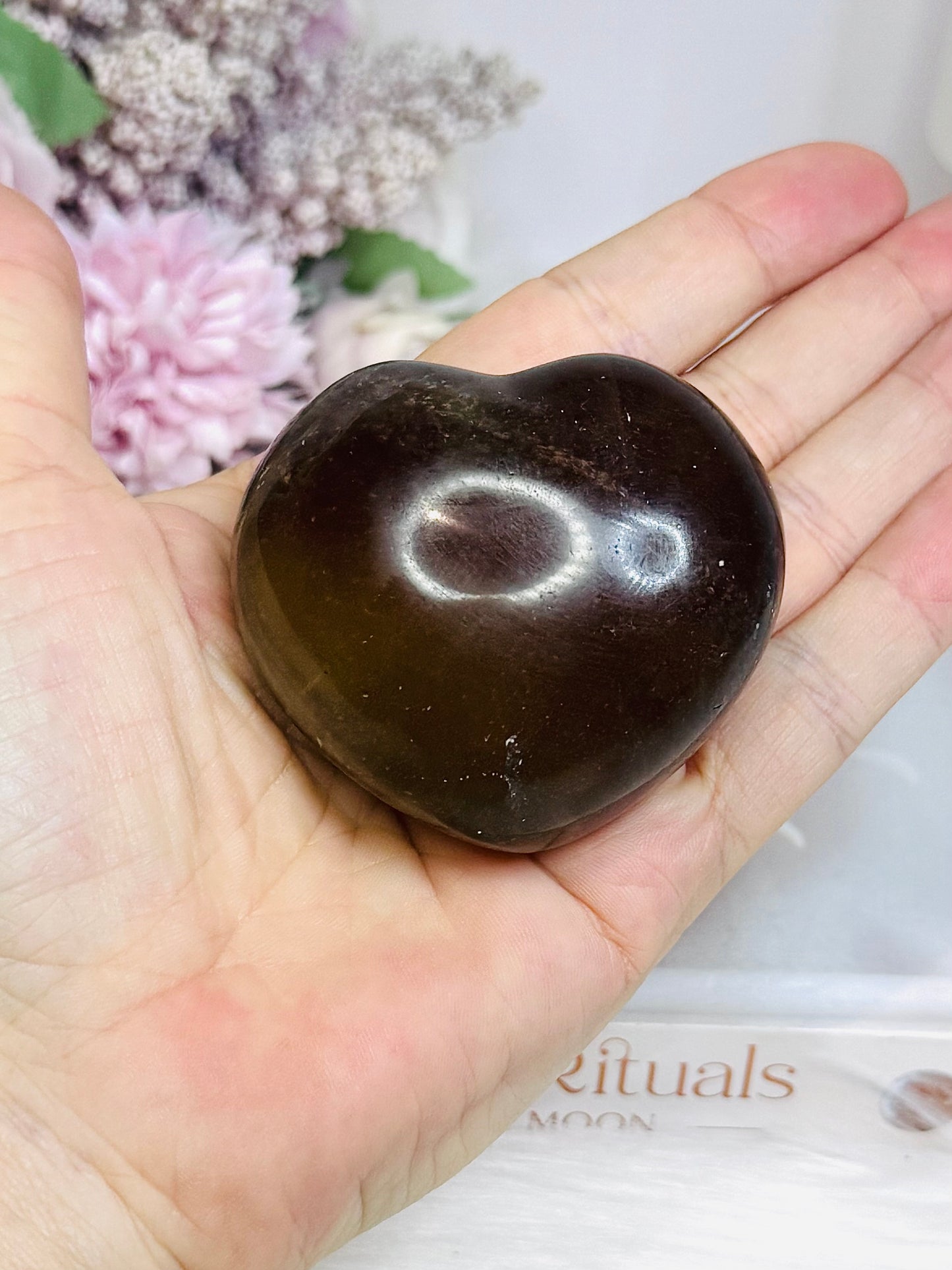 Smokey Quartz Heart on Stand 161g