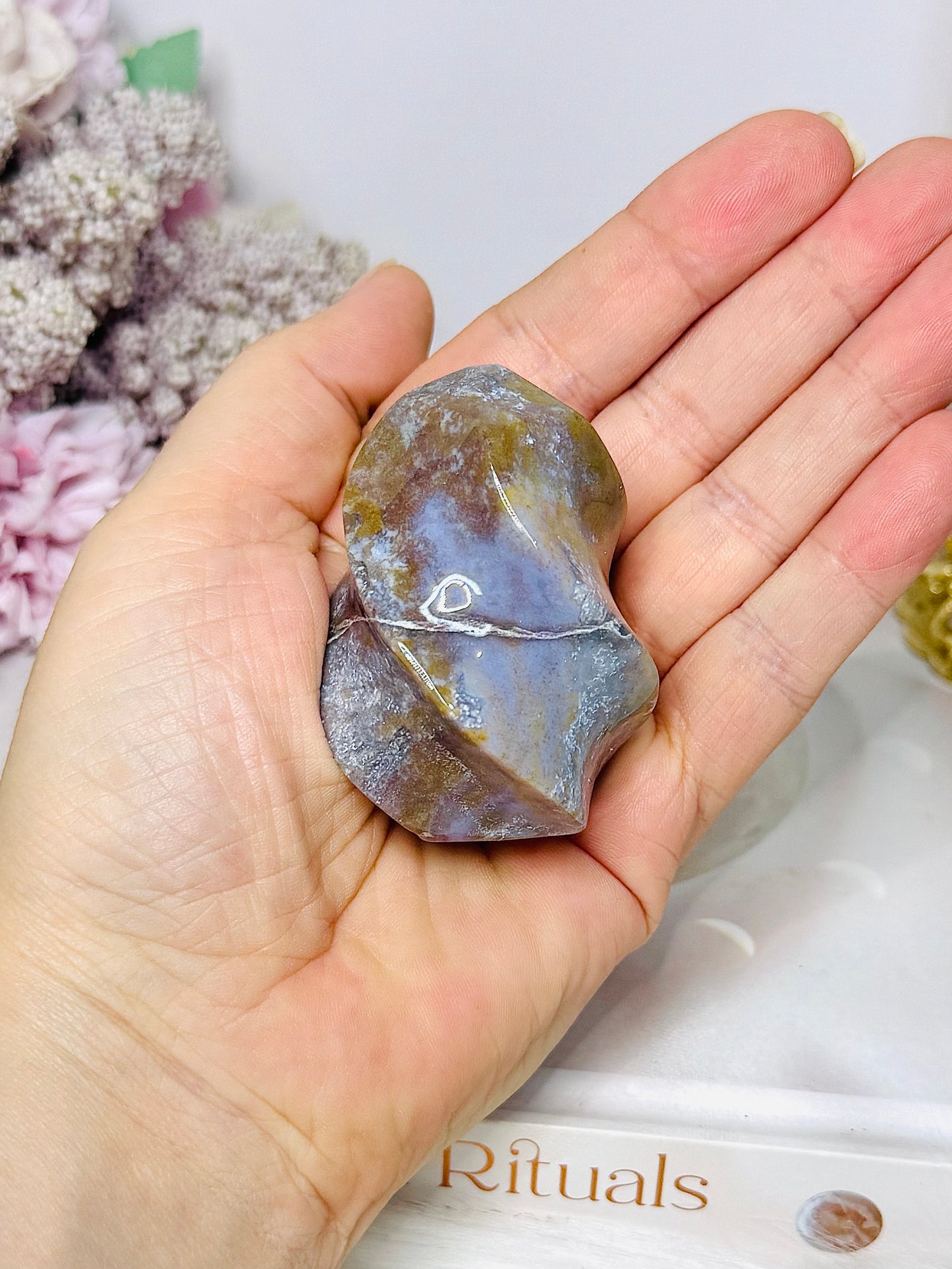 Ocean Jasper Carved Flame 5.5cm