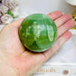Green Calcite Druzy Sphere on Stand 351g