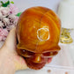 Huge Carnelian Carved Skull 14cm 2.14KG ~ Reduced as surface crack