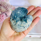 Blue Celestite Chunky Natural Druzy Freeform On Stand 535grams