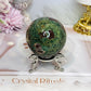 Green Sakura Agate Sphere On Stand 264g