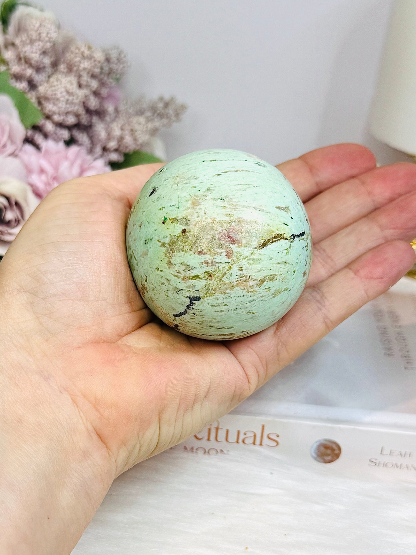 Rare Large Inca Turquoise Sphere on Stand 236g